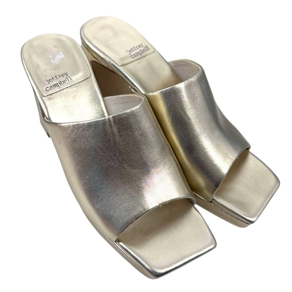 Jeffrey Campbell - caviar heel - light gold metallic 9 - Picture 4 of 8